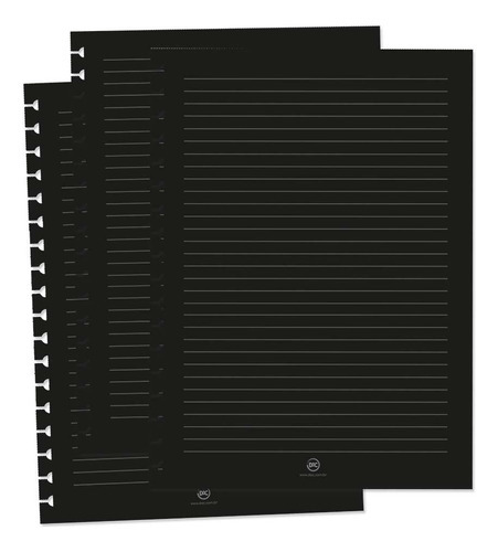 Refil Caderno Smart Universit 48fl Preto Pauta Branca Dac