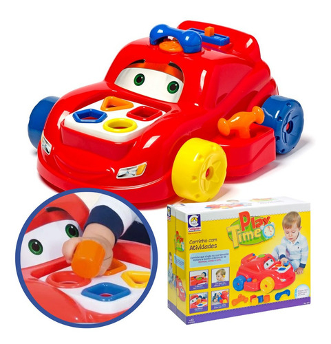 Brinquedo Didático Play Time Carros De Atividades Cotiplás