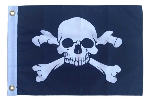Bandeira Pirata Jolly Roger 30x45 Cm Olhais Latão Seachoice