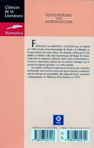 Los Sueños - Francisco De Quevedo - De Bolsillo (Usado)