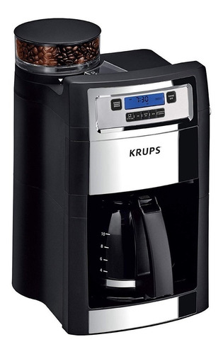 Cafetera Krups Grind and Brew KM785D50 super automática negra y inox de goteo 110V