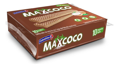 Galleta Max Coco Wafer 10 Unidades