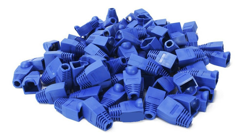 Capuchon Capuchones X 100 Rj45 Ficha Red Cable Bolsa Cat 6 Color Azul