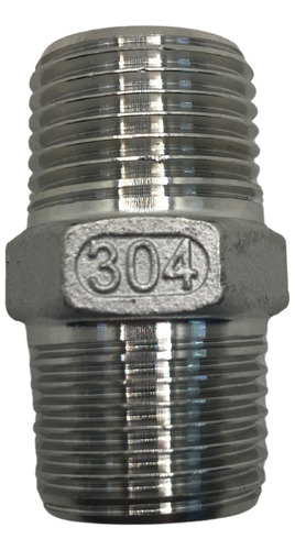 Niple Duplo Aço Inox 304 Conexão Rosca 3/4 150lbs