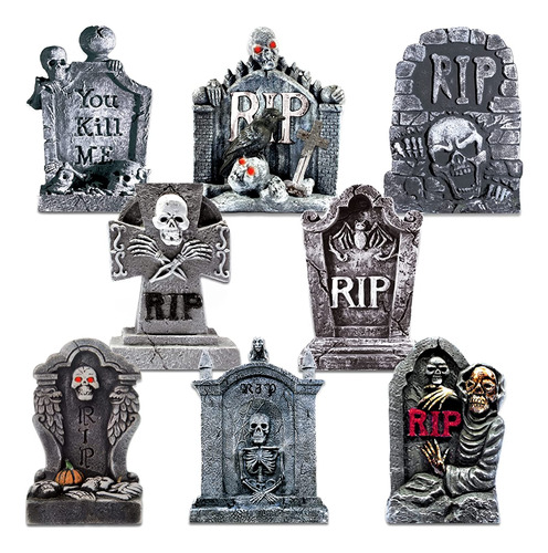 Carteles Decorativos Blulu, Simil Lapida Para Halloween, ...