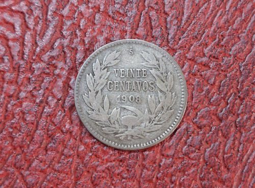 Moneda 20 Centavos 1908