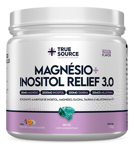 True Magnésio + Inositol Relief 3.0 Camomila E Lavanda 350g