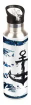 Comprar Anchor Navy Stripe Stainless Steel Sports Water Bottle With