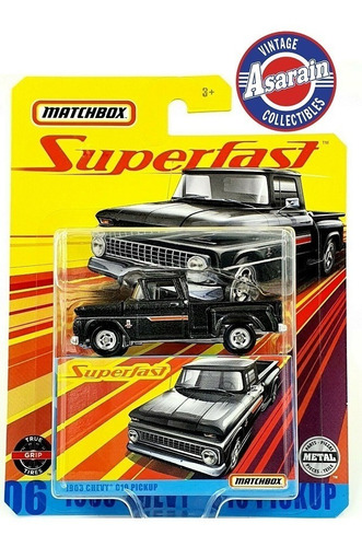 Chevy C 10 Pick Up 1963 Superfast Matchbox - 1/64