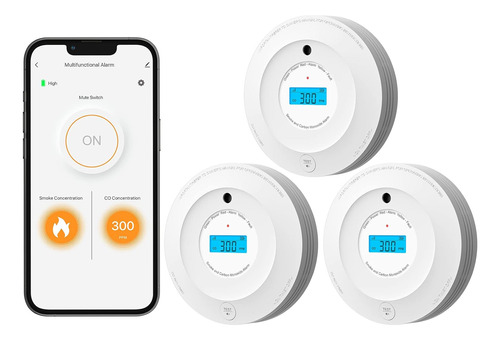 Detector De Humo Y Monóxido De Carbono Combinado Wifi ...