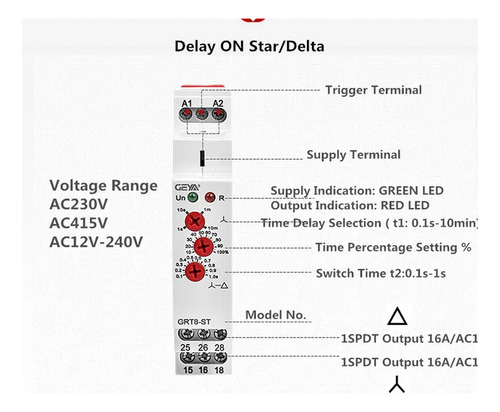 Timer Industrial Arranque De Motor Estrella Delta 380v 440v