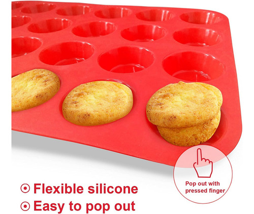Juego De Molde De Minicupcakes Walfos De Silicona, 2 Pzs.