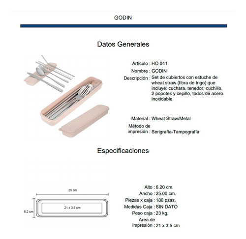 Imagen 6 de 10 de Set De Cubiertos Con Estuche Fibra De Trigo Todos De Acero