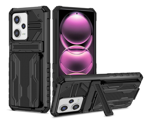 Funda Para Poco X5 Series Steel Card Case + Cristal Templado