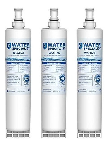 Filtro Agua Nevera Certificado Nsf, Ge® Xwf, 3 Filtros