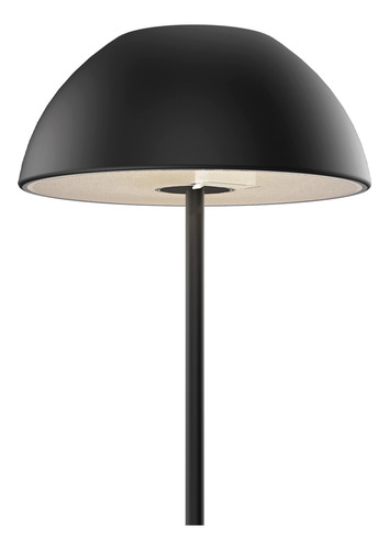 Velador A Bateria Bell Carga Por Usb 5v Negro Macroled BELL-N 2700k
