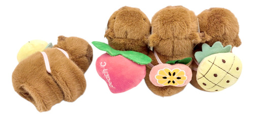 Peluche Pulsera Capybara/capibara/carpincho 13cm X1 Unid Durazno