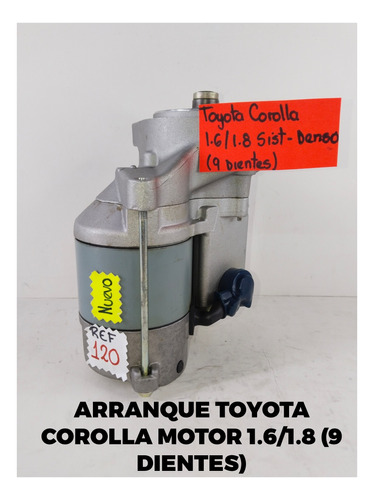 Arranque Toyota Corolla 1.6 Bendix 9 Dientes 