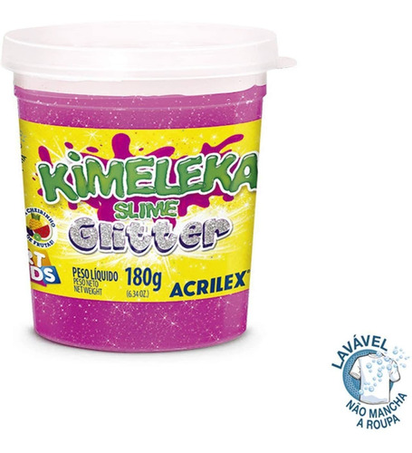 Brinquedo Slime Kimeleka Cores Com Glitter