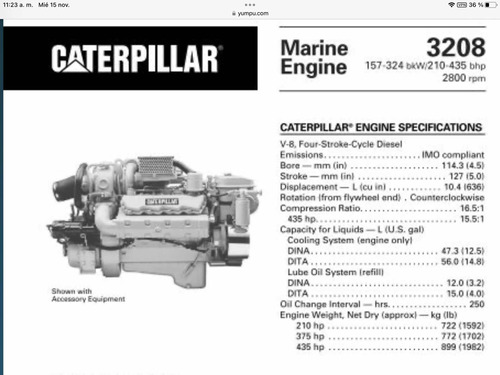 Motor Caterpillar 3208 300 Hp