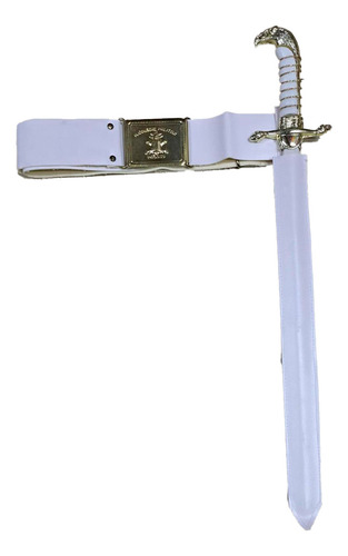 Espada De Juguete Con Cinturón Accesorio Color Blanco
