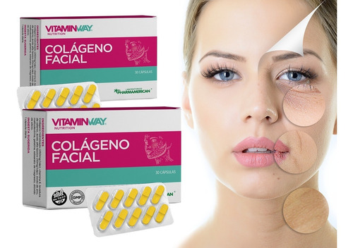 Imagen 1 de 4 de Combo X2 Colageno Hidrolizado + Calcio + Vitaminas - 60 Cap
