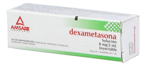 Dexametasona 8 Mg/2ml Solución Inyectable Caja Con Ampolleta