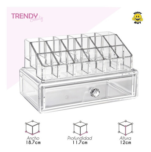 Organizador Porta Cosmeticos + Accesorios Con Cajon