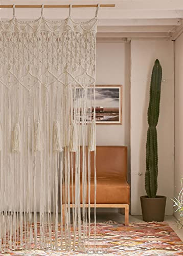 Cortina De Macramé Jakalin Ventana Grande Cortina Hecha A Ma