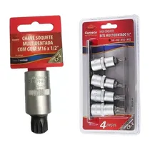 Comprar Jg Kit Soquete Chave Multidentada M6-m8-m10-m12-m16 Com Guia