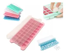 Comprar Cubetera Silicona Flexible Con Tapa Hielo Cubitos Bandeja