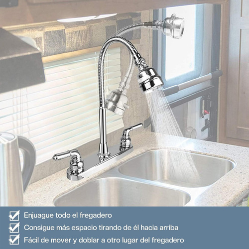 Grifo Para Fregadero De Cocina, Grifo De Cocina Con Dos Asas