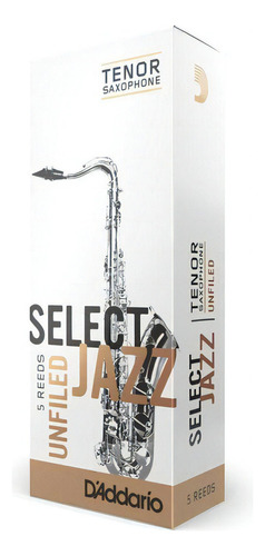 Palheta Sax Tenor 2s Unf (caixa Com 5) D'addario Select Jazz