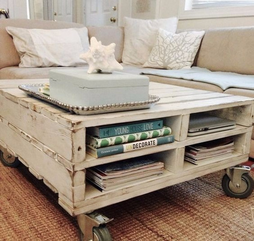 Imagen 1 de 1 de Mesa Ratona Madera De Pallet Reciclados ( Rustica)