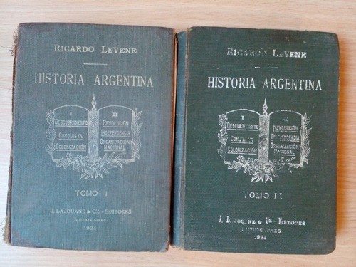2 Tomos Historia Argentina Ricardo Levene 1924