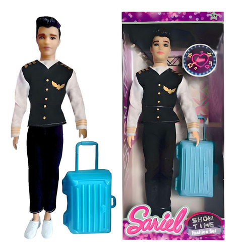 Muñeco Piloto Avion Sariel Fashionista New Pce 1004 Bigshop