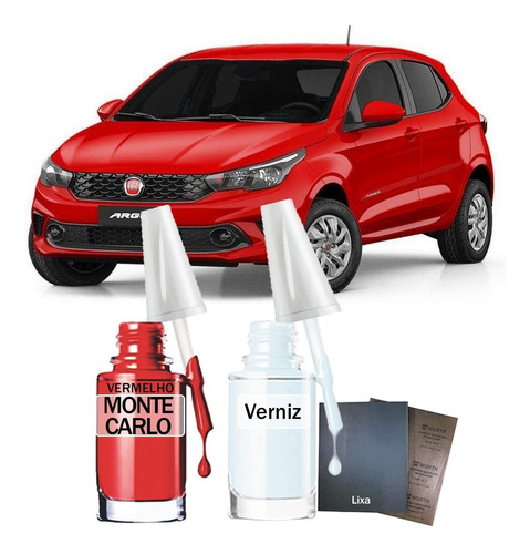 Tinta Tira Risco Fiat Argo 2017 Vermelho Monte Carlo