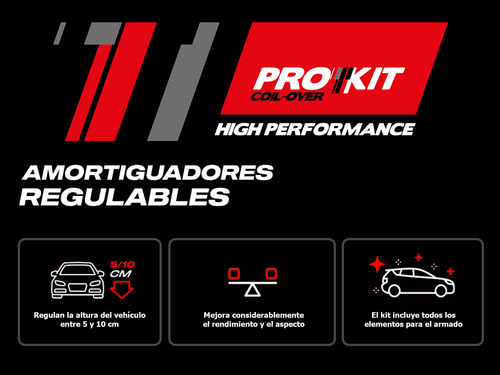 Imagen 4 de 6 de Amortiguadores Regulables Peugeot 208 47 Mm 12/20