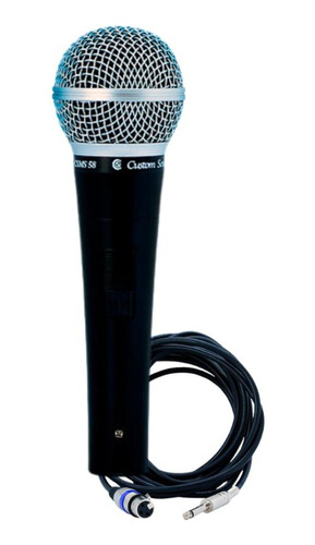 Microfone Dinâmico Cardióide C/ Cabo Custom Sound Csms 58