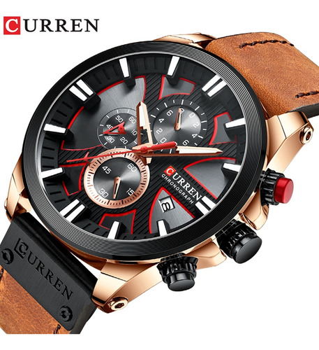 Reloj Curren Masculino Elegante Cuarzo Cronógrafo Original