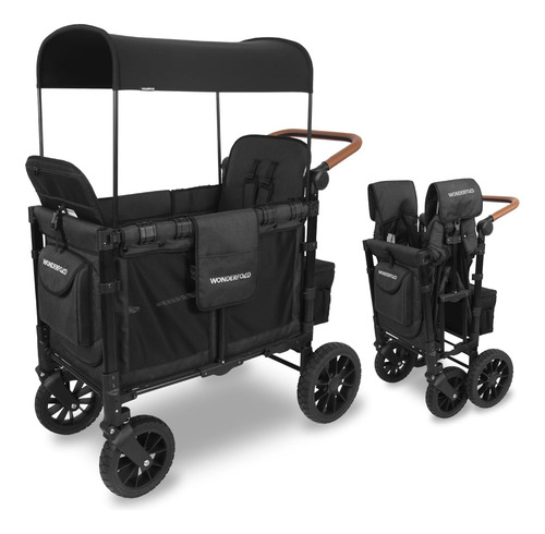 Coche Doble Con 2 Asientos Cara A Cara W2lux-blk Wonderfold