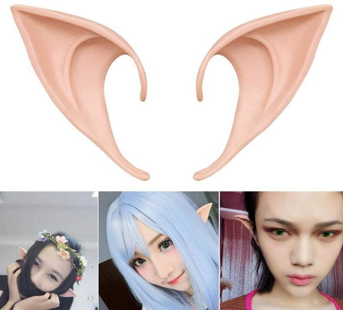   Pair Cosplay Fairy Pixie Elf Ears Accessories Hallowe...