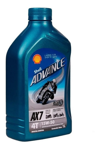 Aceite Semi Sintético 4t Shell Advance Ax7 15w50 Suzuki Quil