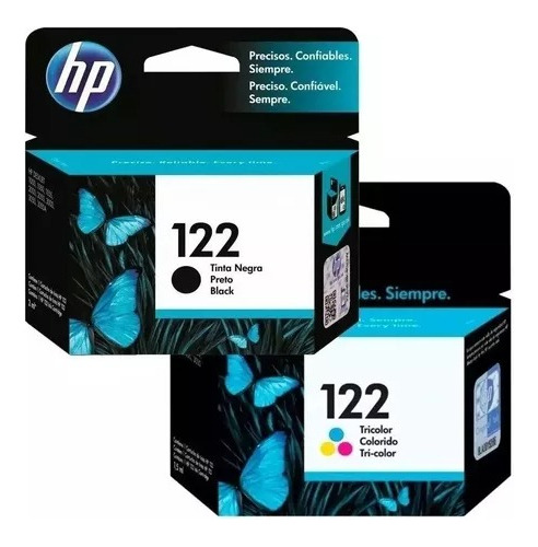 Pack 2 Tintas Hp 122 Negro Y Color Original Selladas Factura