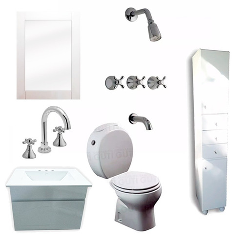 Set Completo Baño Colgante Inodoro Atuel Viva Cruz Tolva