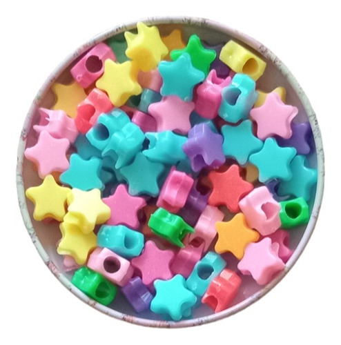 25grs Cuentas Plásticas Estrellas Confección Bijou Pulseras 