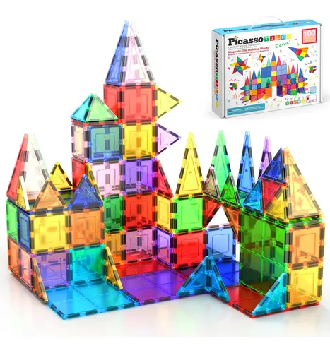 Set De 100 Bloques Magnéticos KIDCHEER – Fantasía Oscura Y Aventura Volcánica, Con Personajes Y Elementos Temáticos, Juguete Educativo Para Niños De 3 A 12 Años