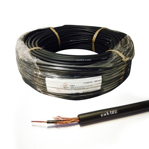 Rollo 100m Cable Mono Audio Sonido Microfono 5,7mm Cabtec