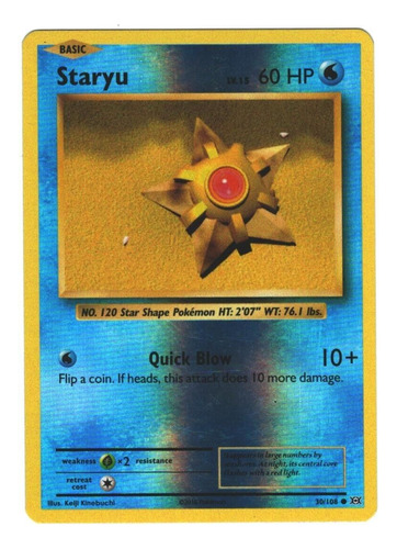 Cartas Pokemon Staryu Reverse Holo Evolutions