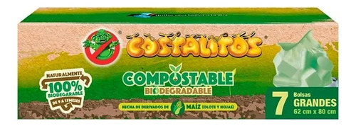 Bolsas Para Basura Costalitos Biodegradable Grande 7 Pzas